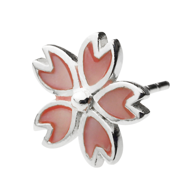 cenote e0598 【シルバーアクセサリー】 桜スタッドピアス