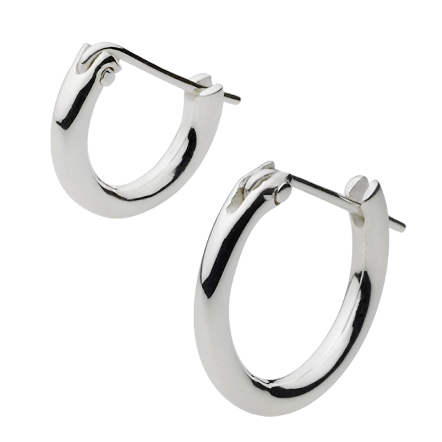 cenote e0601 【シルバーアクセサリー】 ラウンドシンプルフープピアス
