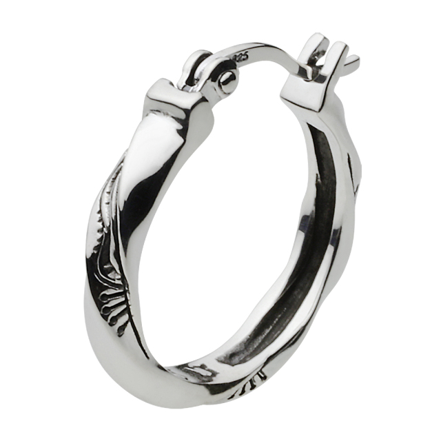 cenote e0602 【シルバーアクセサリー】 ツイストネイティブフープピアス