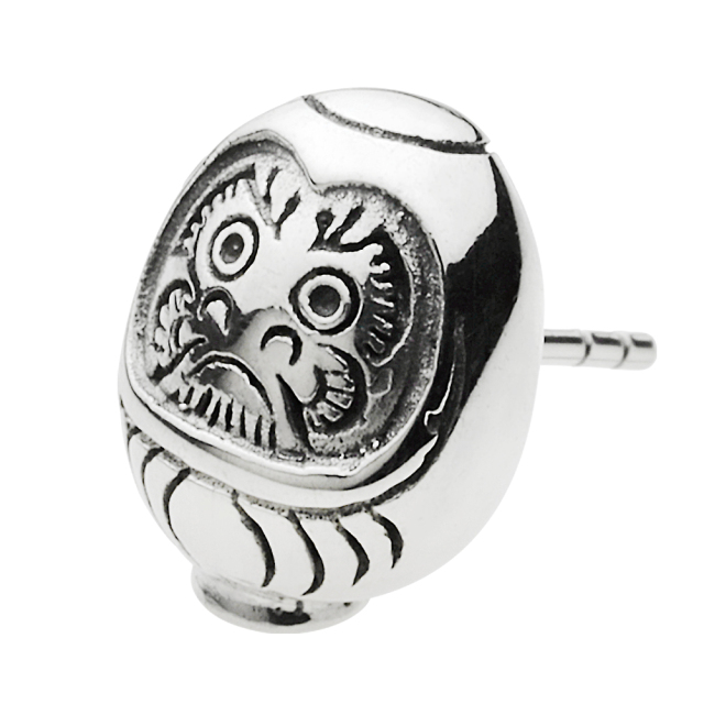 cenote e0617 【シルバーアクセサリー】 和柄 達磨スタッドピアス