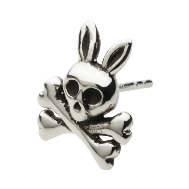 cenote e0631 【シルバーアクセサリー】 ウサギ ドクロ ピアス