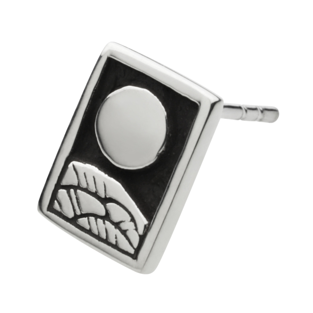 cenote e0633 【シルバーアクセサリー】 和風 花札 ピアス