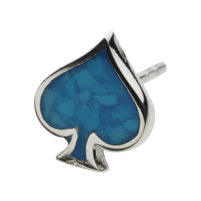 cenote e0645 【シルバーアクセサリー】 スペードターコイズ ピアス