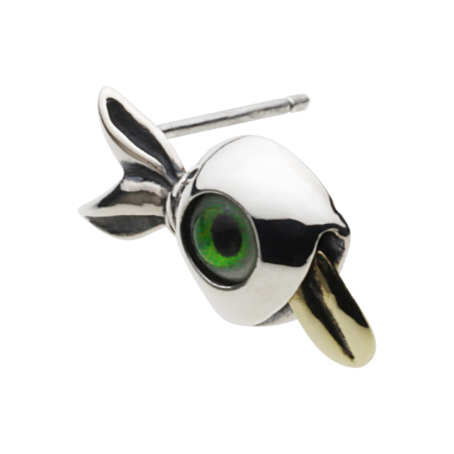 cenote e0654g【シルバーアクセサリー】一つ目 うさぎ グリーン ピアス