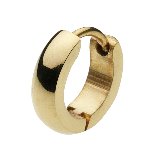 cenote e5004 【ステンレスアクセサリー】 ゴールド甲丸スモールフープピアス