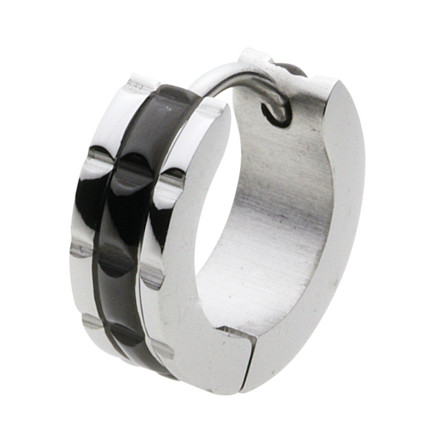 cenote e5006 【ステンレスアクセサリー】 ブラックラインピアス