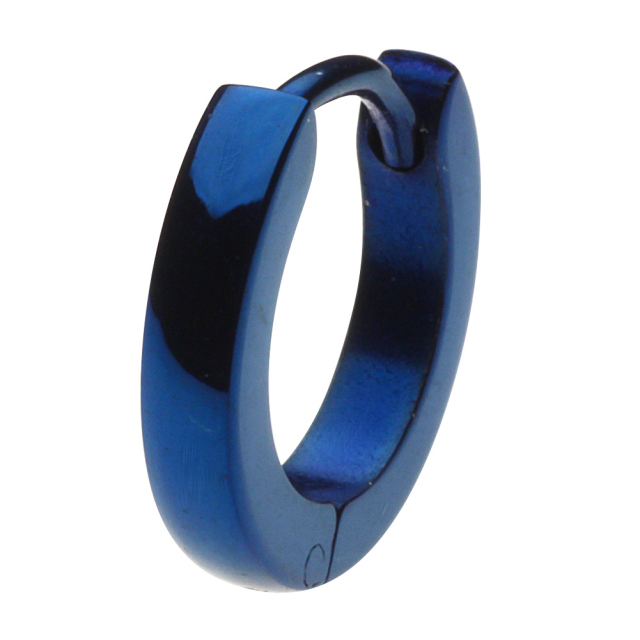 cenote e5010 【ステンレスアクセサリー】 ブルー甲丸フープピアス