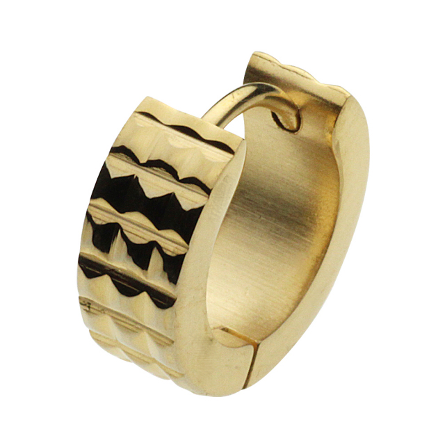 cenote e5015g 【ステンレスアクセサリー】 カラースタッズフープピアス ゴールド