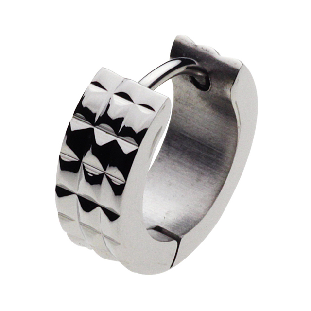 cenote e5015s 【ステンレスアクセサリー】 スタッズフープピアス シルバー