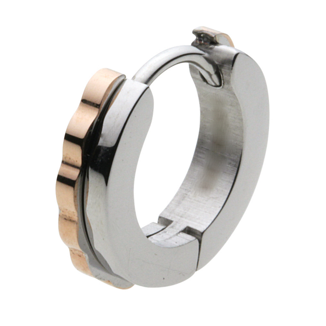 cenote e5018p 【ステンレスアクセサリー】 カラーギアフープピアス ピンク