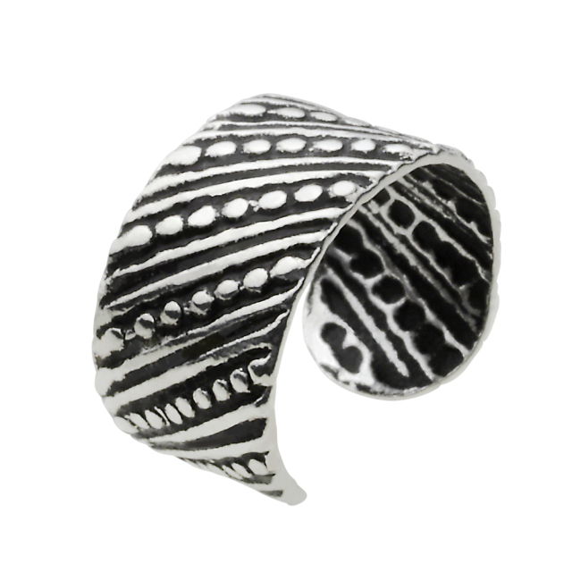 cenote e6007 【シルバーアクセサリー】 ネイティブパターンイヤーカフ