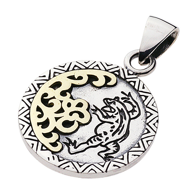cenote p0320 【シルバーアクセサリー】 和柄 鳥獣戯画ペンダント
