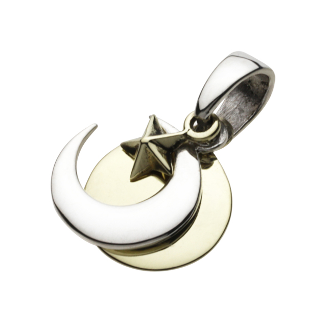 cenote p0376 【シルバーアクセサリー】 三日月 星 太陽ペンダント