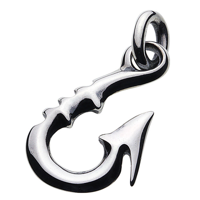 cenote p0491 【シルバーアクセサリー】 エッジフィッシュフックペンダント