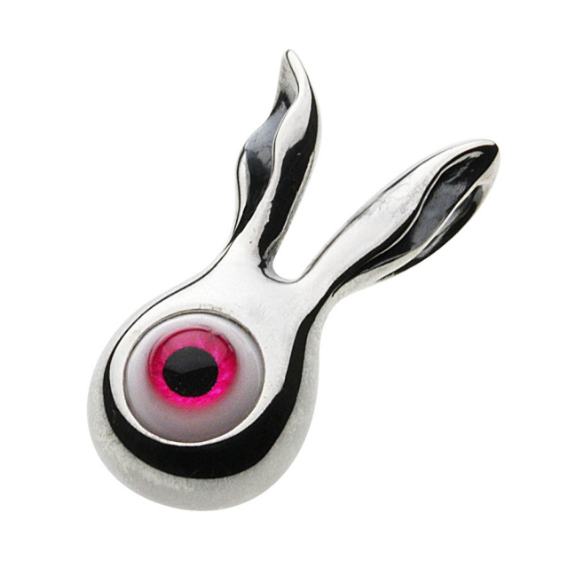 cenote p0575a 【シルバーアクセサリー】 目玉ウサギペンダント ピンク