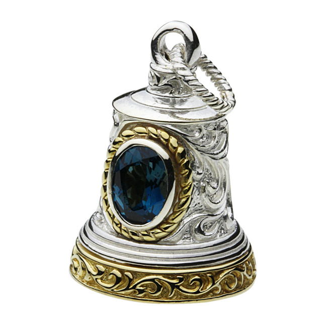 cenote p0598 【シルバーアクセサリー】 アラベスクスイングベルペンダント ロンドンブルートパーズ