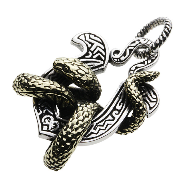 cenote p0615 【シルバーアクセサリー】 スネーク馬蹄ペンダント