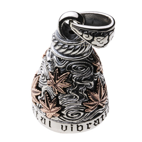 スーパーセブンルチルクォーツ九尾ペンダントトップそしじシールセット cenote p0637 【シルバーアクセサリー】 和柄 九尾の狐紅葉ベルペンダント