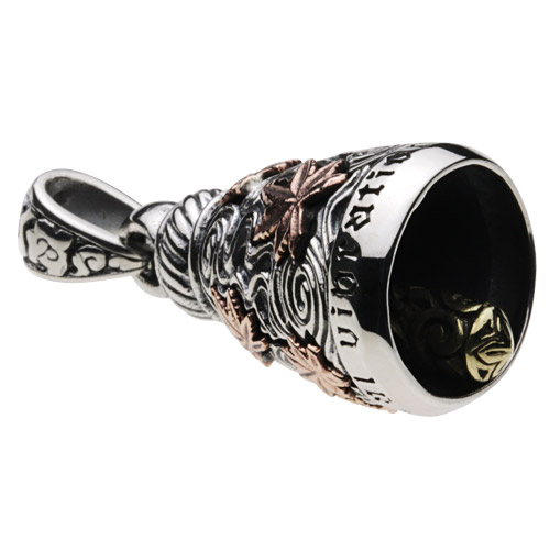 cenote p0637 【シルバーアクセサリー】 和柄 九尾の狐紅葉ベルペンダント