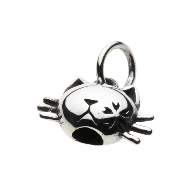 cenote p0687 【シルバーアクセサリー】 桜猫フェイスペンダント