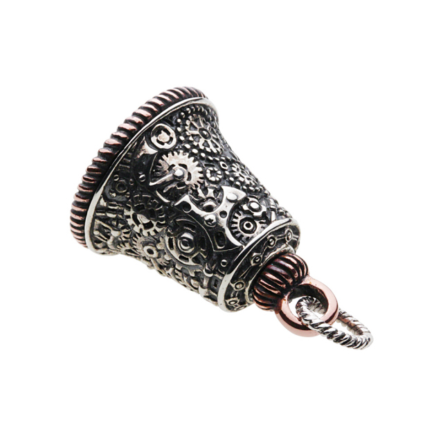 cenote p0690 【シルバーアクセサリー】 スチームパンクベルペンダント