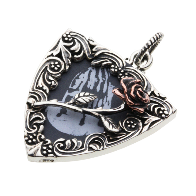 cenote p0707 【シルバーアクセサリー】 ローズピックケースペンダント