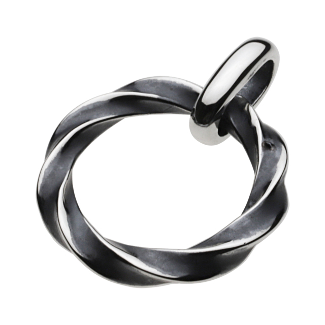 cenote p0768 【シルバーアクセサリー】 ツイスト サークル ペンダント