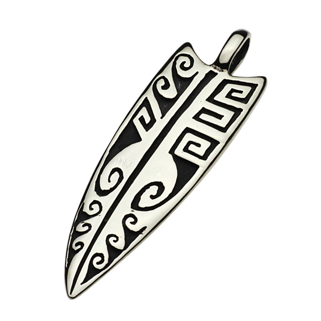 cenote p3007 【ホワイトメタルアクセサリー】 ネイティブフェザーペンダント