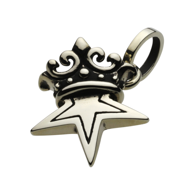 cenote p3016 【ホワイトメタルアクセサリー】 スタークラウンペンダント