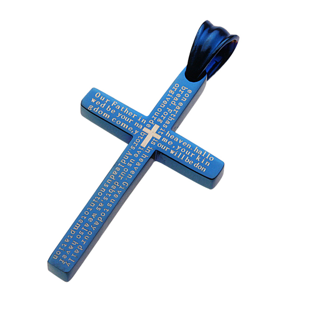 cenote p5012 【ステンレスアクセサリー】 ブルークロスペンダント