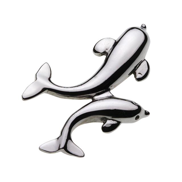 cenote p5021 【ステンレスアクセサリー】 ドルフィンマリンペンダント