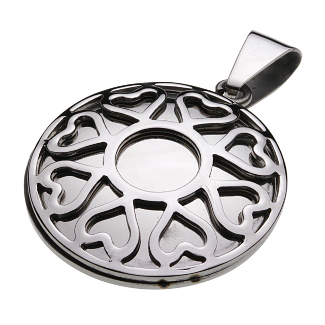 cenote p5025s 【ステンレスアクセサリー】 ハートペンダント シルバー