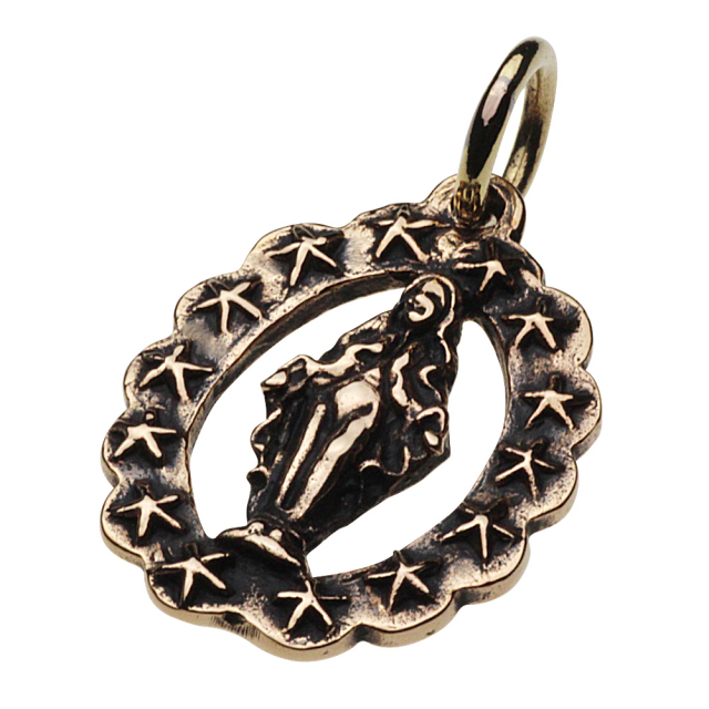 cenote p7009 【銅アクセサリー】 銅アンティークマリアペンダント