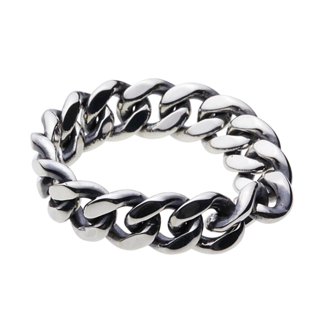 cenote r0444 【シルバーアクセサリー】 2面カット喜平チェーンリング