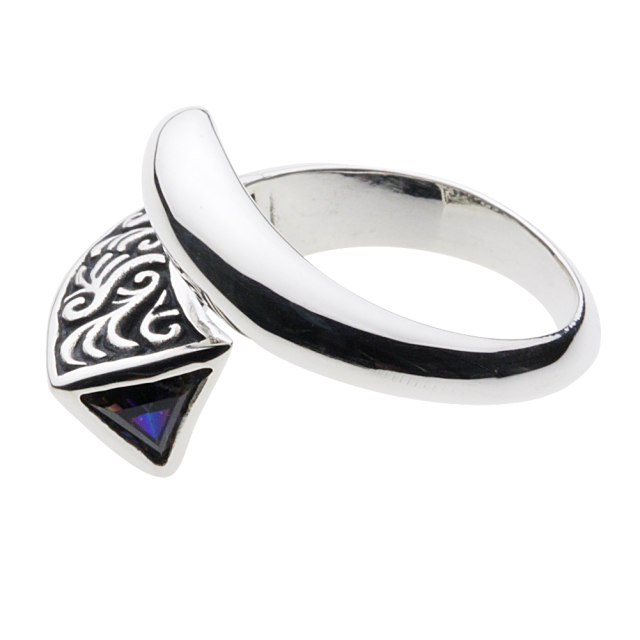 Cenote R0455 シルバーアクセサリー デルタストーンリング ミスティッククォーツ Cenote R0455 シルバーアクセサリー デルタストーンリング ミスティッククォーツ