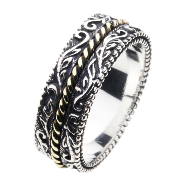 cenote r0457 【シルバーアクセサリー】 アラベスクロープリング