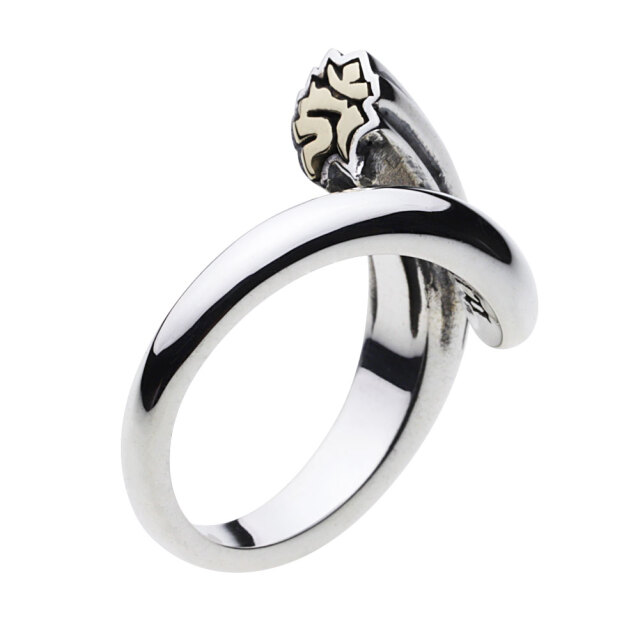 Cenote R0462 シルバーアクセサリー 守護梵字 不動明王シンプルリング