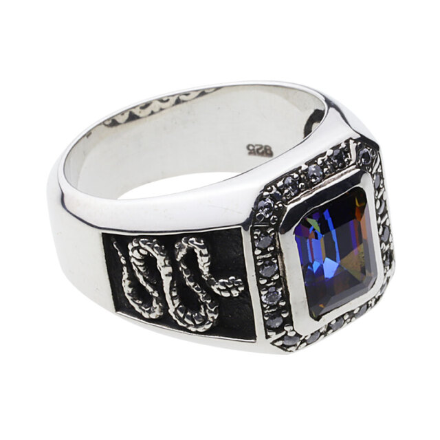 cenote r0463 【シルバーアクセサリー】 ゴシックスクエアリング 