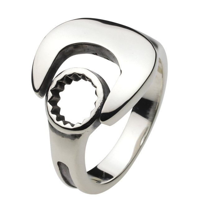 cenote r0481 【シルバーアクセサリー】 スパナ レンチ 工具 リング