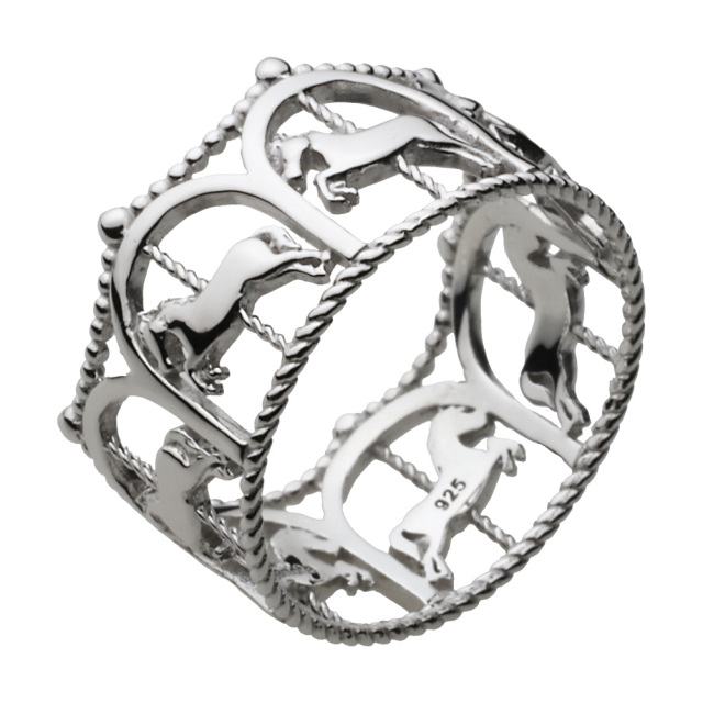 cenote r0486 【シルバーアクセサリー】メリーゴーランド ホース リング
