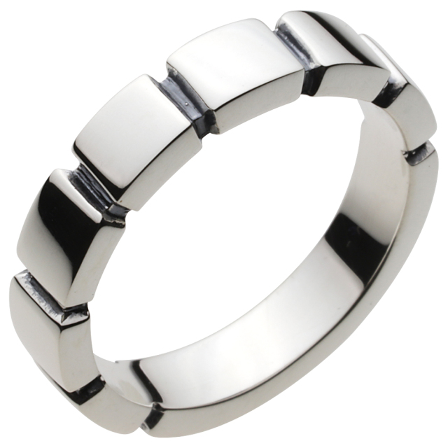 cenote r0506 【シルバーアクセサリー】ジオメトリック ブロックリング