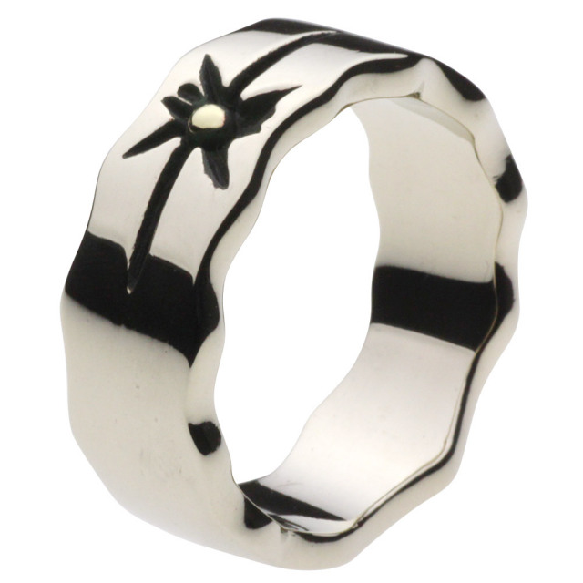 cenote r5021 【ホワイトメタルアクセサリー】 ネイティブサンリング