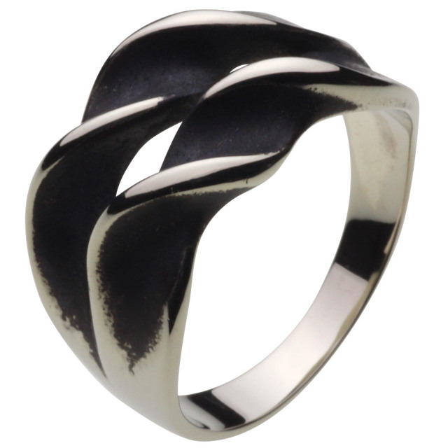 cenote r5033 【ホワイトメタルアクセサリー】 ダブルツイストリング