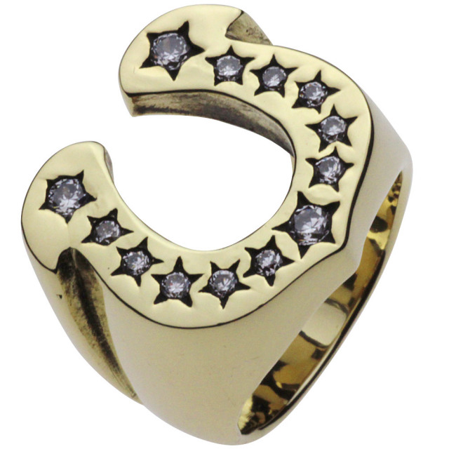 cenote r7006 【ブラスアクセサリー】 ホースシュースターリング ホワイトジルコニア