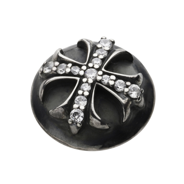 cenote s0066 【シルバーアクセサリー】 クロスコンチョボタン キュービックジルコニア