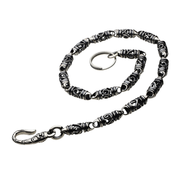 cenote s0119 【シルバーアクセサリー】 ローラーウォレットチェーン キーリング付き