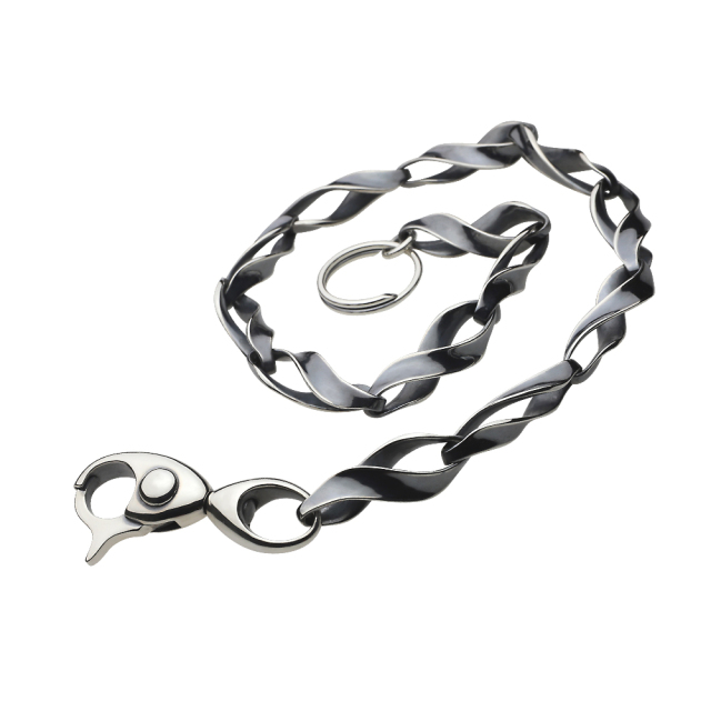 cenote s0123 【シルバーアクセサリー】 スパイラルウォレットチェーン キーリング付き