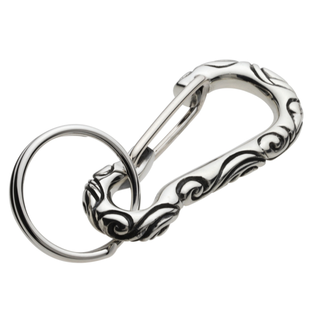 cenote s0205 【シルバーアクセサリー】 アラベスクカラビナ キーリング付き