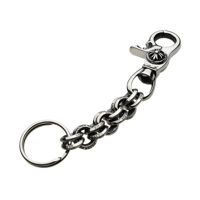 cenote s0208 【シルバーアクセサリー】 フレアクロス キーチェーン キーリング付き