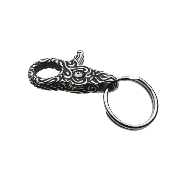 cenote s0211 【シルバーアクセサリー】 唐草クリップ キーリング付き